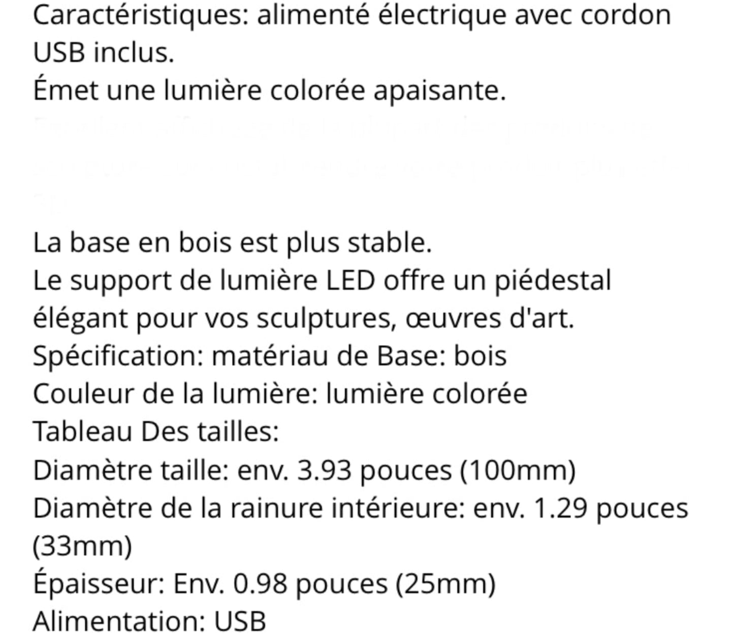 VEILLEUSE LUMINEUSE TAILLE S Bleu ciel