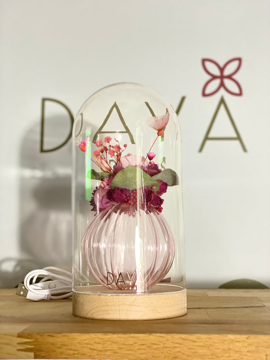 VEILLEUSE LUMINEUSE TAILLE S ROSE